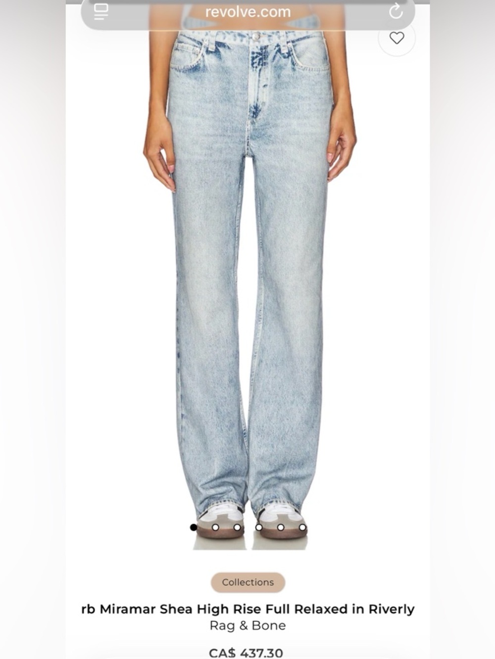 Rag and Bone Miramar Shea High Rise Full Relaxed in Riverly